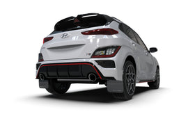 Rally Armor 22-23 Hyundai Kona N Black UR Mud Flap w/White Logo - 0