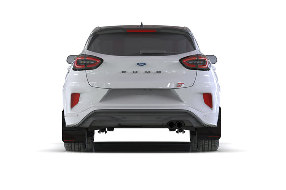 Rally Armor 20-25 Ford Puma ST Black Mud Flap w/Red Logo