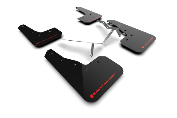 Rally Armor 22-26 Honda Civic/Civic Si/Sport Black UR Mud Flap w/Red Logo