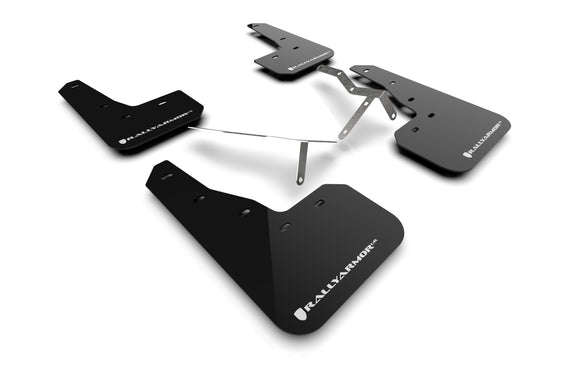 Rally Armor 22-26 Honda Civic/Civic Si/Sport Black UR Mud Flap w/White Logo
