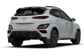 Rally Armor 22-23 Hyundai Kona N-Line Black UR Mud Flap w/White Logo - 0