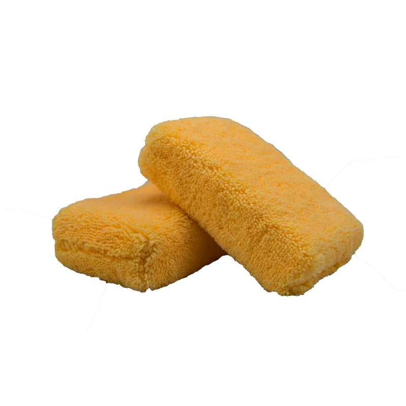 Monster Fluff Interior Premium Microfiber Applicator, Orange 3" x 5" x 2" (2 Pack)