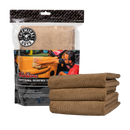 Workhorse Professional Microfiber Towel, Tan 16" x 16" (3 Pack)-1