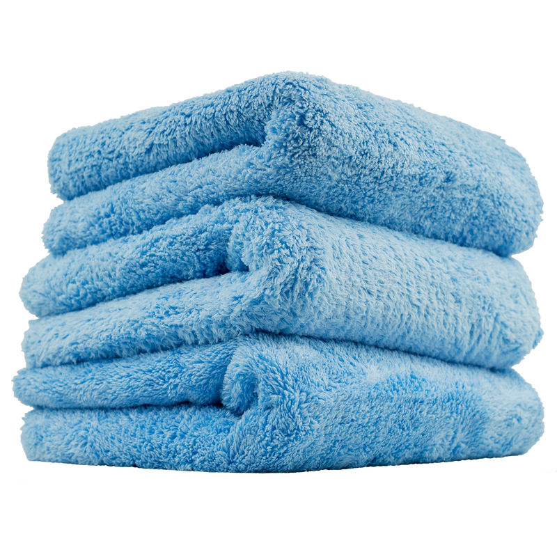 Happy Ending Edgeless Microfiber Towel, Blue 16" x 16" (3 Pack)