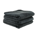 Workhorse Black Professional Grade Microfiber Towel (Rubber/Plastic/Vinyl), 24" x 16" (3 Pack) (Comes in Case of 16 Units)-1