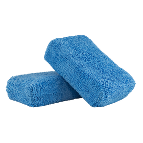 Premium Grade Microfiber Applicators, Blue 2" x 4" x 6" (2 Pack) (Comes in Case of 24 Units)