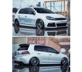 Flow Designs MK6 Golf R Full Lip Splitter Set - WITH Bolt On Accessories - 0