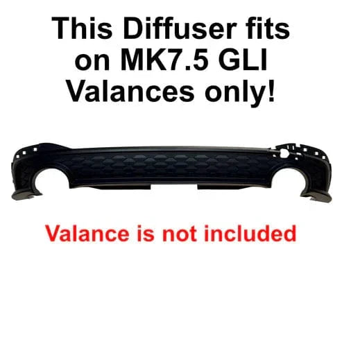 CJM Industries Rear Diffuser for MK7.5 Facelift GLI (2022 - 2024) | RD-75GL-SU