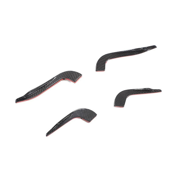 Dry Carbon Fiber Front Bumper Fins for Audi RS3 2017-2019