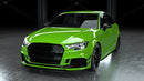 Dry Carbon Fiber Front Bumper Fins for Audi RS3 2017-2019-3