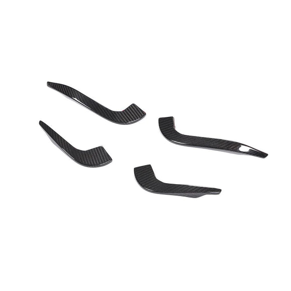 Dry Carbon Fiber Front Bumper Fins for Audi RS3 2017-2019