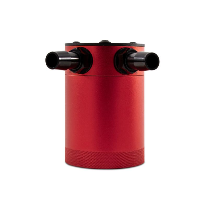 Mishimoto Compact Baffled Oil Catch Can - 2-Port - Red