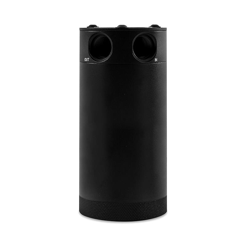 Mishimoto 2-Port Universal XL Baffled Catch Can - Black - 0
