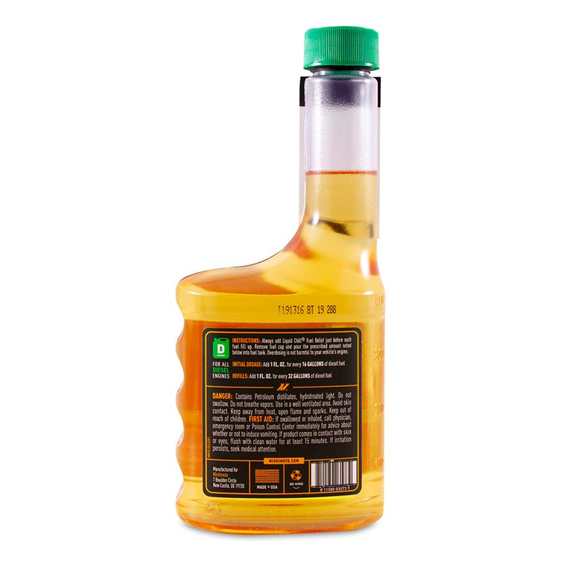 Mishimoto 16oz Diesel Fuel Relief - Universal for Diesel Applications - 0