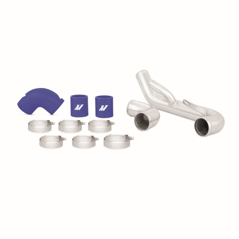 Mishimoto 08+ Mitsubishi Lancer Evolution X Blue Lower Intercooler Pipe Kit