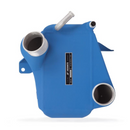 Mishimoto 11-16 Ford 6.7L Powerstroke Air-To-Water Intercooler Kit - Wrinkle Blue w/ Polished Pipes-3