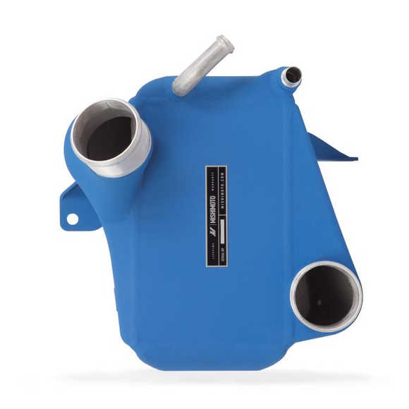 Mishimoto 11-16 Ford 6.7L Powerstroke Air-To-Water Intercooler Kit - Wrinkle Blue w/ Polished Pipes
