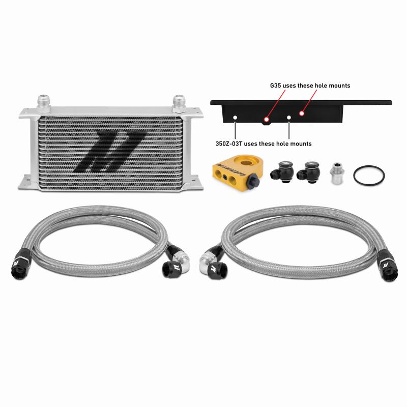 Mishimoto 03-09 Nissan 350Z / 03-07 Infiniti G35 (Coupe Only) Oil Cooler Kit - Thermostatic Black