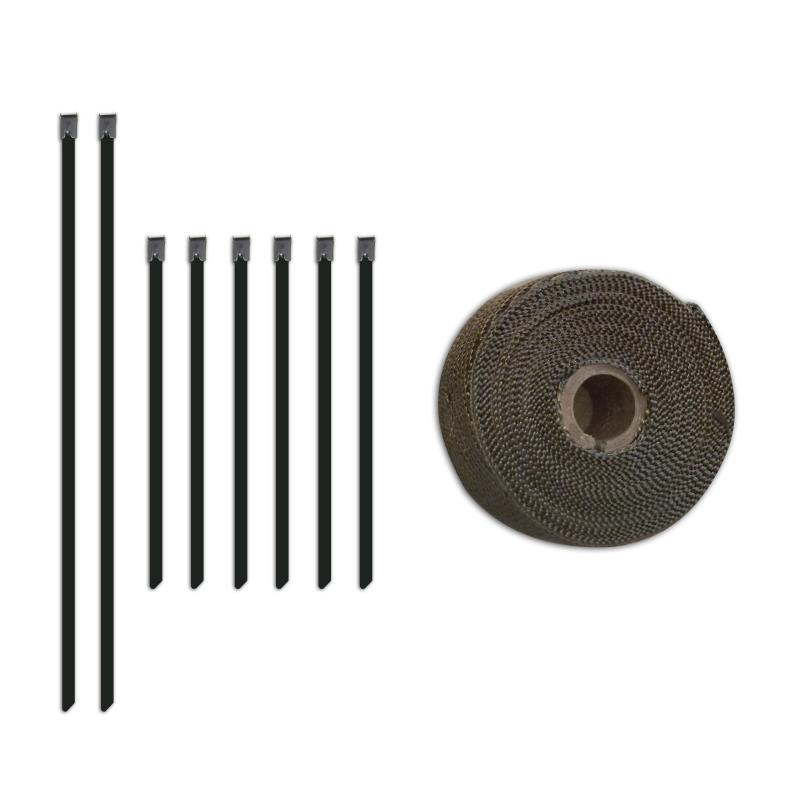 Mishimoto 2 inch x 35 feet Heat Wrap with Stainless Locking Tie Set