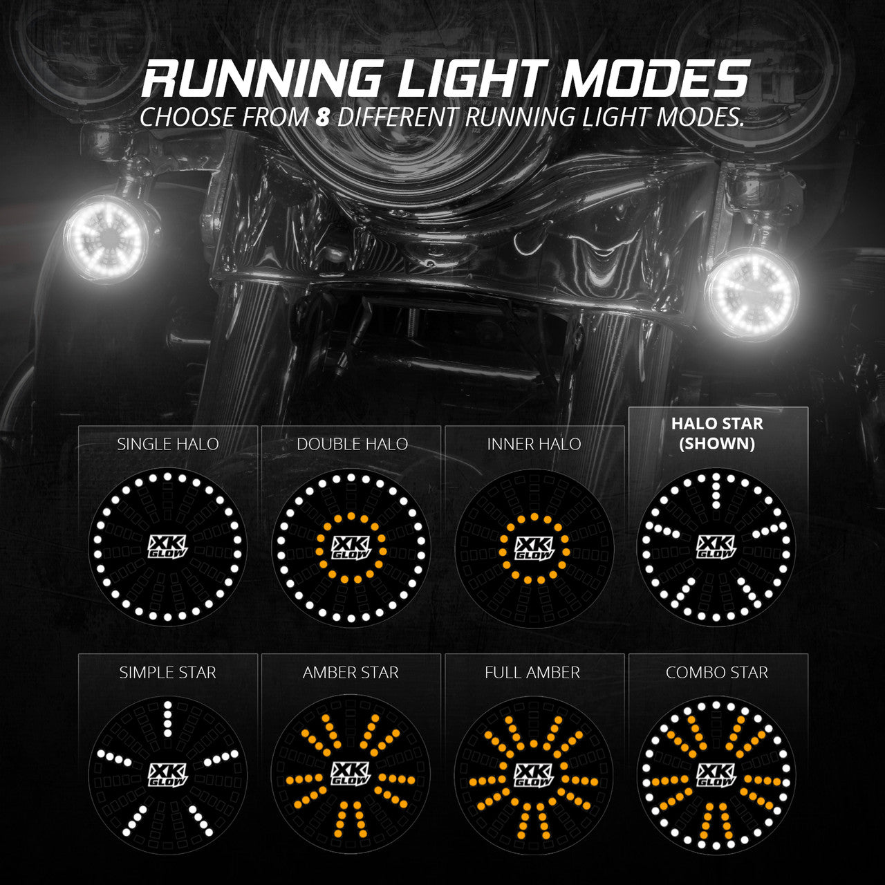 XK Glow Pro Series MotoTurnz - 1156 Bullet Style Front - 0