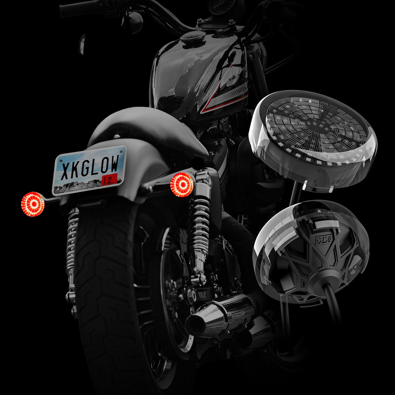 XK Glow Pro Series MotoTurnz - 1156 Flat Style Rear