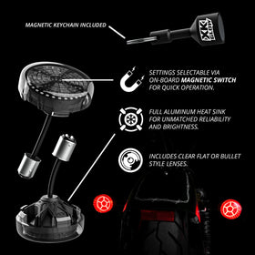 XK Glow Pro Series MotoTurnz - 1156 Flat Style Rear - 0