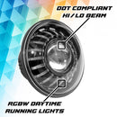 XK Glow 07-18 Jeep Wrangler JK 7in Headlight XKmax RGBW LED 2pc XKchrome Bluetooth App Cntl Kit-2