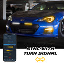 XK Glow 14in XKmax DRL Truck Grill Flexible Light App Cntl Bar 2pc-3