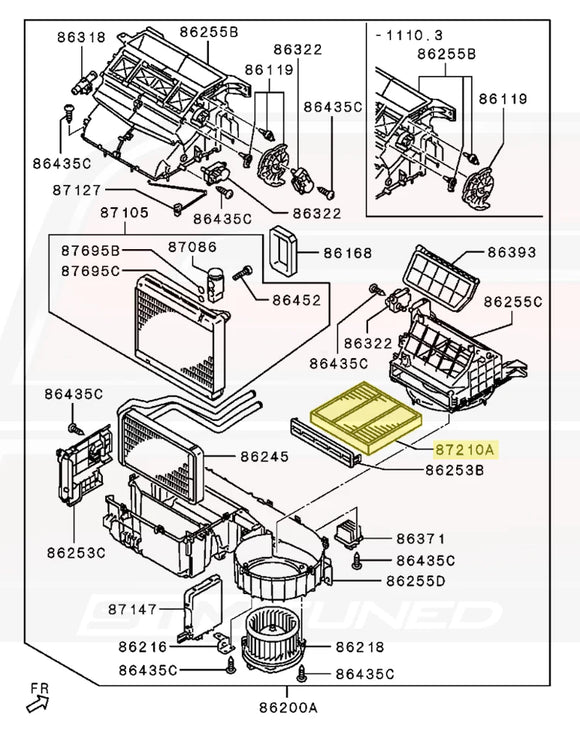 Mitsubishi In Cabin Filter for Evo X (MZ690960)