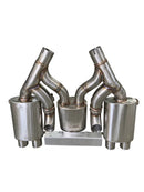 M3/M4 Rear Exhaust System 3 Can w valves (maad maxx) - black tips 2014+ M3 / M4-4