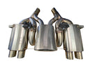 M3/M4 Rear Exhaust System 3 Can w valves (maad maxx) - black tips 2014+ M3 / M4-1
