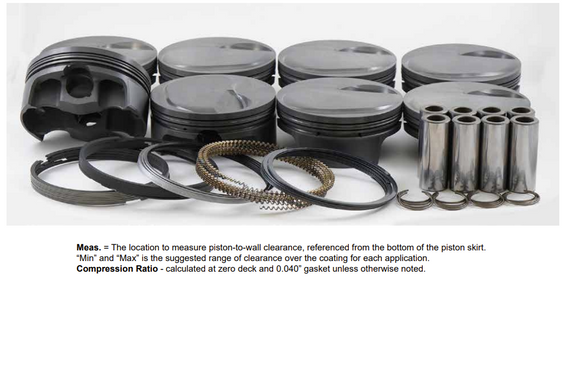 Mahle MS Piston Set BBC 468ci 4.310in Bore 4.00in Stroke 6.135in Rod .990 Pin 28cc 10.6 CR Set of 8