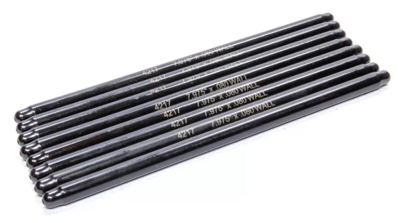 Manley Swedged End Chrome Moly Pushrods 7.975in Length .080in Thickness 3/8in Diameter (Set of 8)