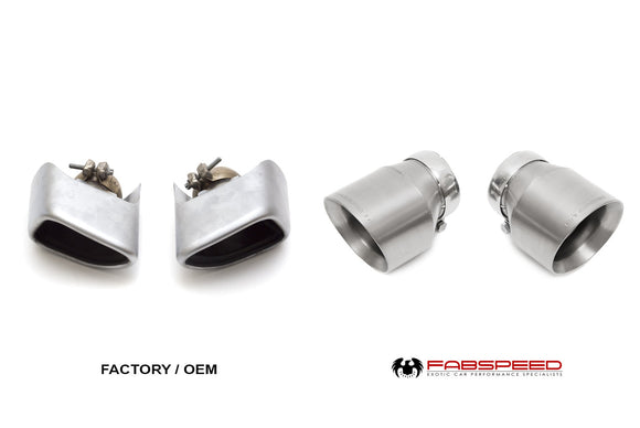 Fabspeed McLaren 570S / 570GT / 540C Deluxe Bolt-On 4.5" Titanium Tips