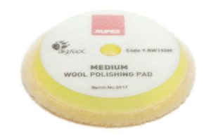 RUPES Medium DA wool pads (Yellow) 130-145mm. 48 pcs