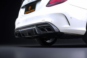 W205 C63 Carbon Fiber Rear Diffuser - 0