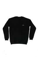A black Mercedes-Benz crewneck sweater for men. Photo is the front of the sweater with an embroidered Mercedes-Benz W201 190E 2.5-16 Evo II. Fabric is composed of high quality 80% cotton, and 20% polyester and fits to size. The style is long sleeve, crew neck, and embroidery on left chest.