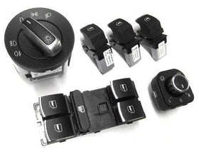 Interior Switch Kit W/Chrome Trim (6-Pcs) | Mk5 | B6 4-Door