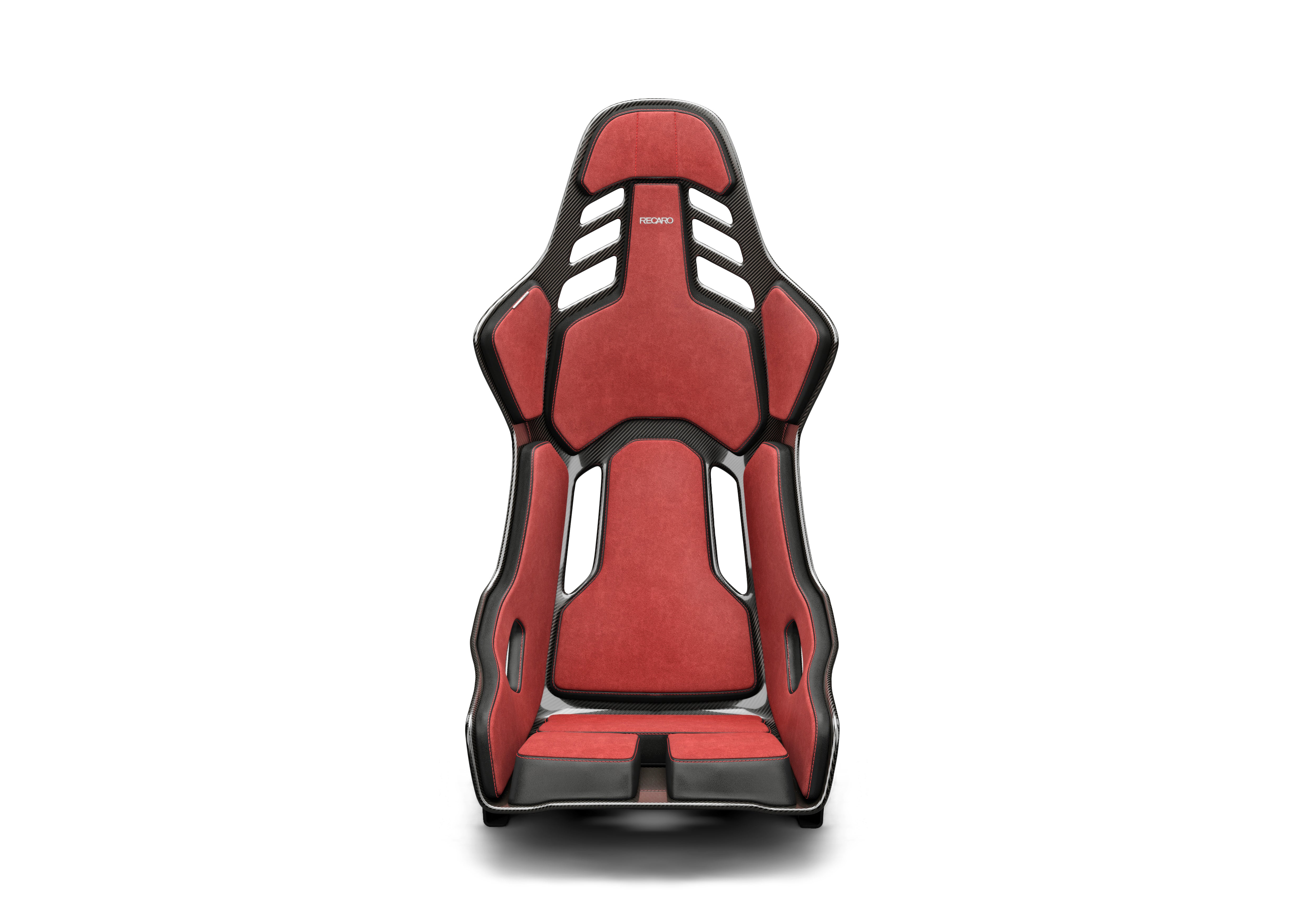 Recaro Podium CFK (CF/Kevlar) FIA/ABE Medium/Left Hand Seat - Alcantara Red/Leather Blk