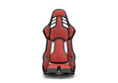 Recaro Podium CFK (CF/Kevlar) FIA/ABE Medium/Left Hand Seat - Alcantara Red/Leather Blk-5