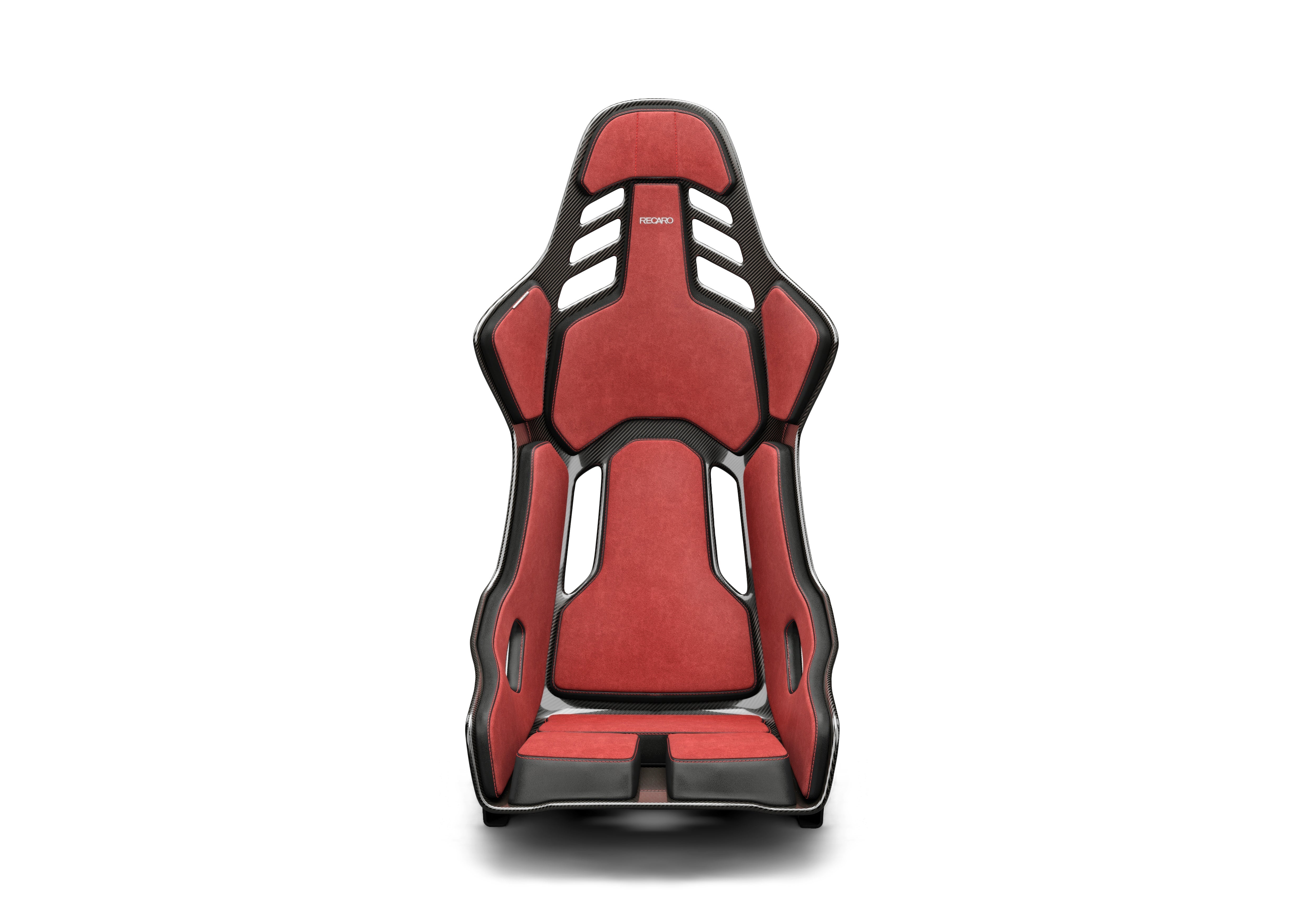 Recaro Podium CFK (CF/Kevlar) FIA/ABE Large/Right Hand Seat - Alcantara Red/Leather Blk