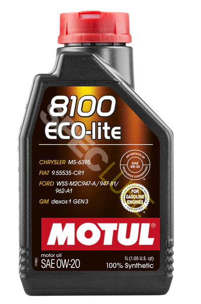Motul 8100 Eco-Lite Motor Oil 0W20 Full Synthetic 1 l