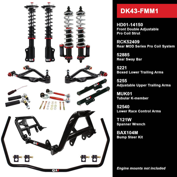 DK43-FMM1 DK43-FMM1 Level 3 Full Vehicle Drag Kit, 79-86 Mustang, W/ Shocks