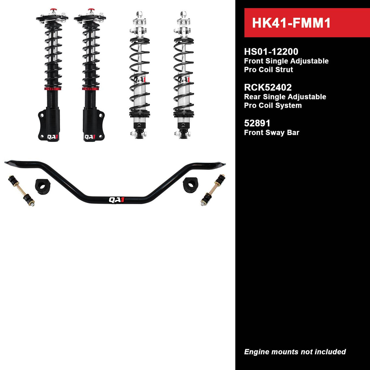 HK41-FMM1 Level 1 Full Vehicle Handling Kit, 79-86 Mustang, W/ Shocks