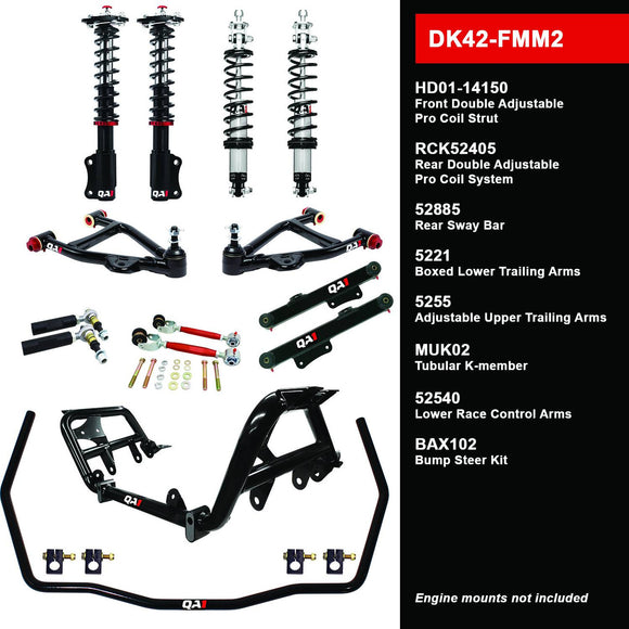 DK42-FMM2 DK42-FMM2 Level 2 Full Vehicle Drag Kit, 87-89 Mustang, W/ Shocks