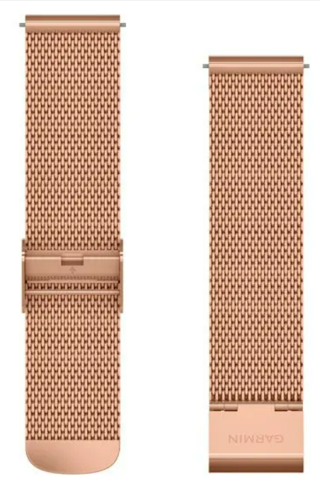 Garmin Quick Release Bands (20 mm). 18K Rose Gold PVD Milanese