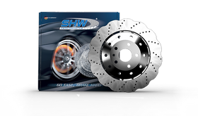 SHW 14-20 Audi R8 5.2L (Excl Ceramic Brake) Rear Drill-Dimp Lightweight Wavy Brake Rotor(4S0615601B)
