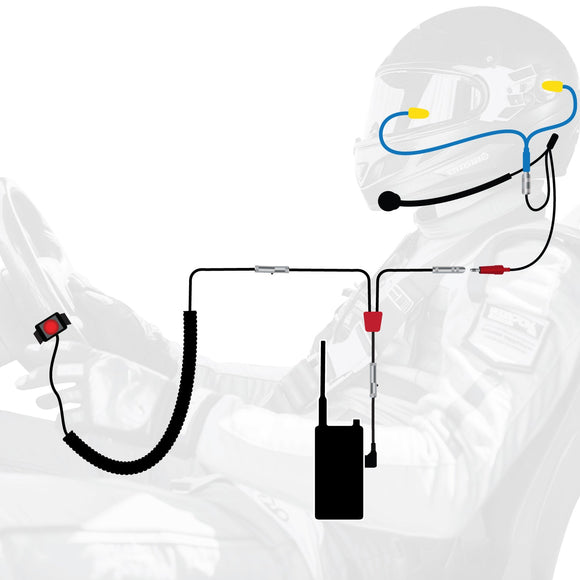 Rugged Radios NASCAR and IMSA Racing Communication System for Driver Only NASCAR / RDH16