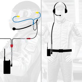 Rugged Radios NASCAR and IMSA Racing Comm System NASCAR / RDH16 / Black