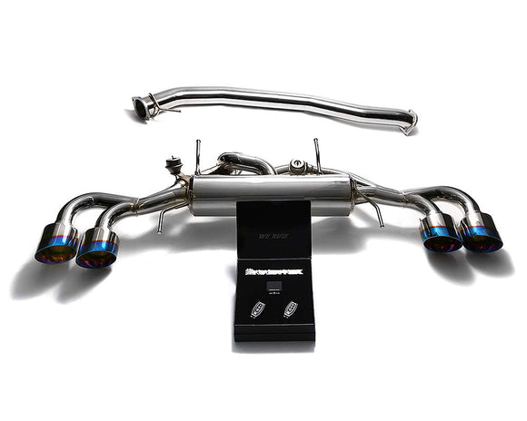 Armytrix Stainless Steel Valvetronic Catback Exhaust 90mm System with Quad Exhaust Tips | 2009-2021 Nissan GT-R R35